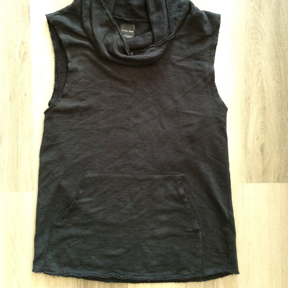 Zara loose turtleneck sweater vest sleeveless